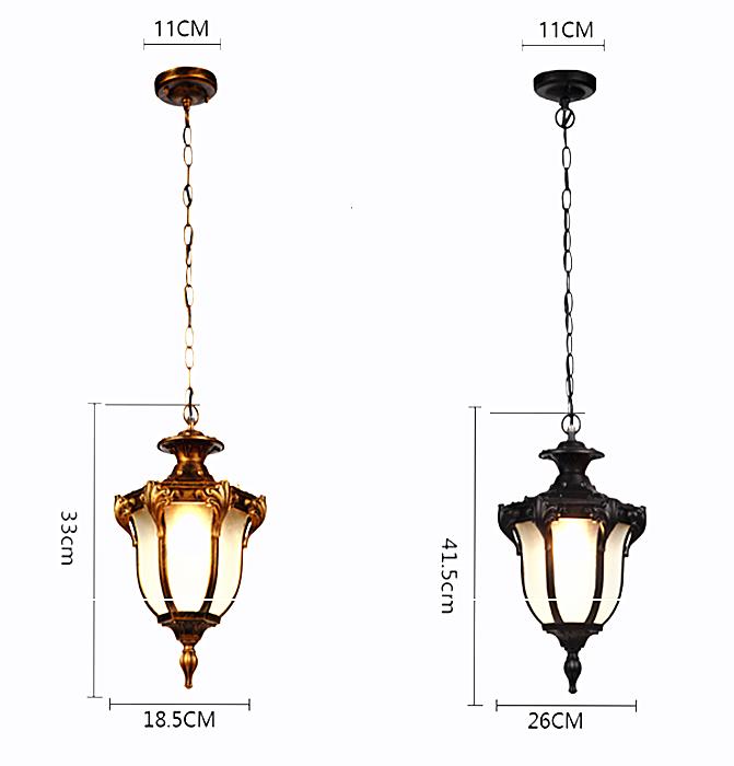 Pendant Lantern Classical Hanging Chandelier Light sa LED Bulbom