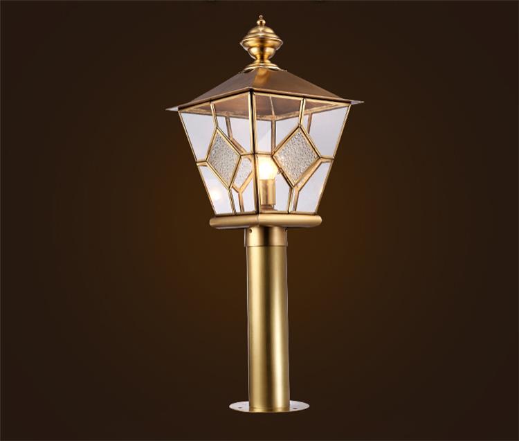 LED izvor E27 1 Svjetlo vani pilar Lantern ili bakreno pilarno svjetlo s privremenim čašicom