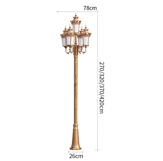 Jedan dizajn klasični Stand Street Light Outdoor Wooden Lamp Posts