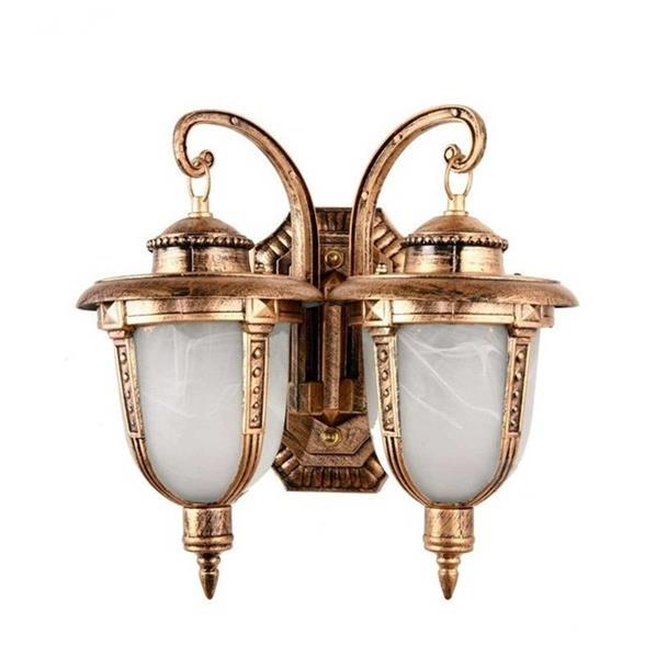 Retro bronzska dvostruka glava vanjska zidna lampa, vodootporana zidna lampa, svijetla svijetla, svjetla vanjske stolice